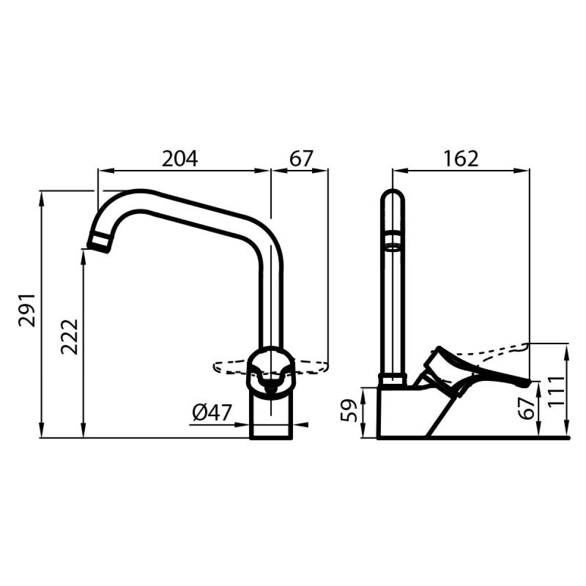Foster 8442500 Miscelatore canna alta S 1000 Z85 , Metallo, Cromato, 20x10x30 cm - immagine 2