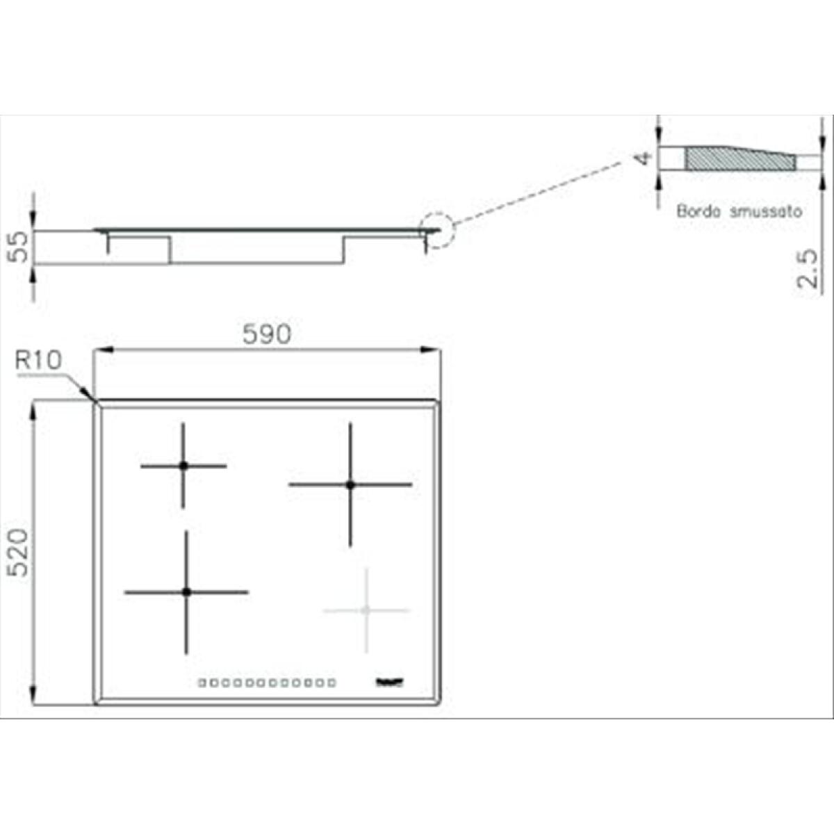 Foster 7372241 S4000 Piano a Induzione Vetro, Nero - immagine 2