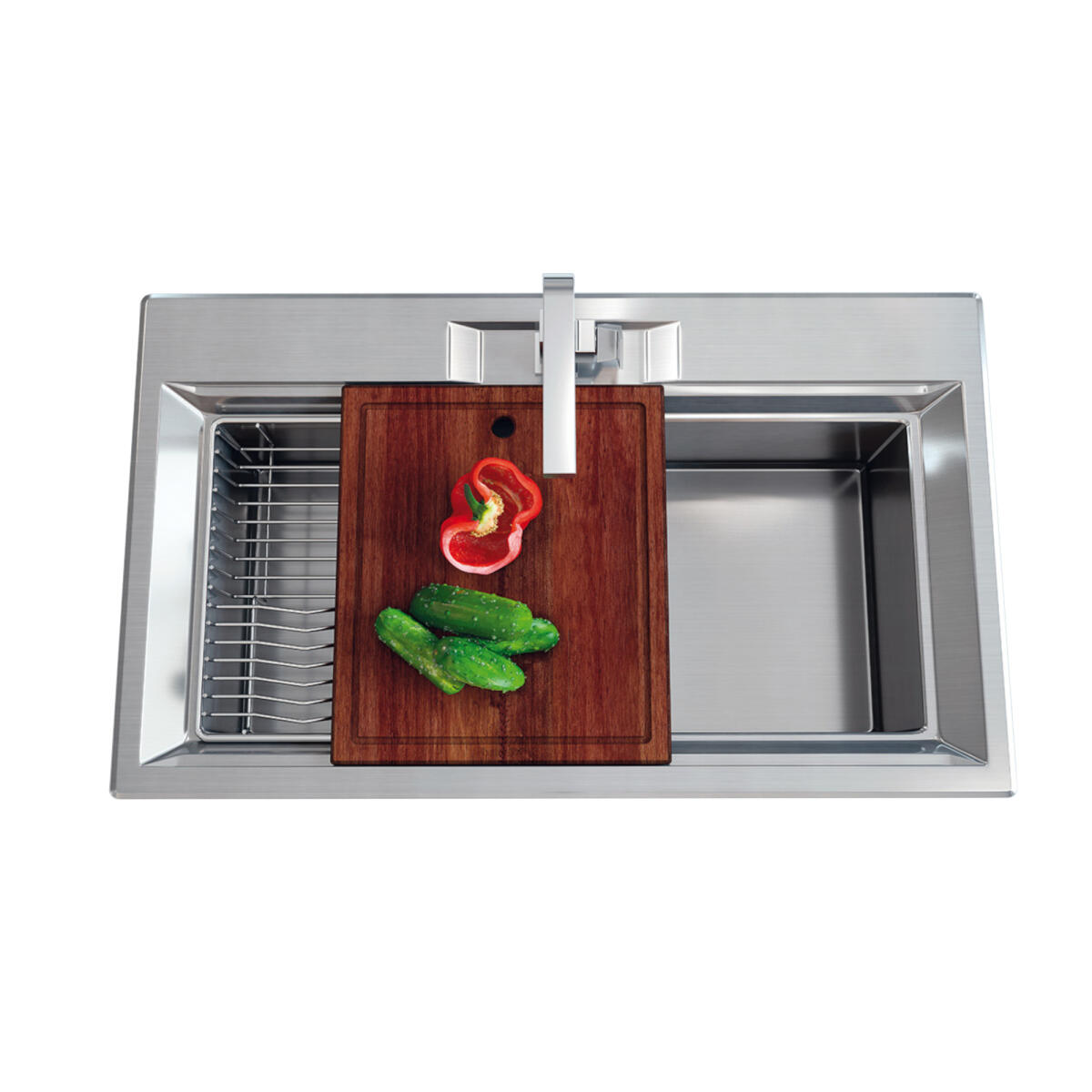 Foster 2975060 FL 86 1V STD Lavello INCASSO INOX montato su piano Rettangolare Acciaio inossidabile - immagine 4