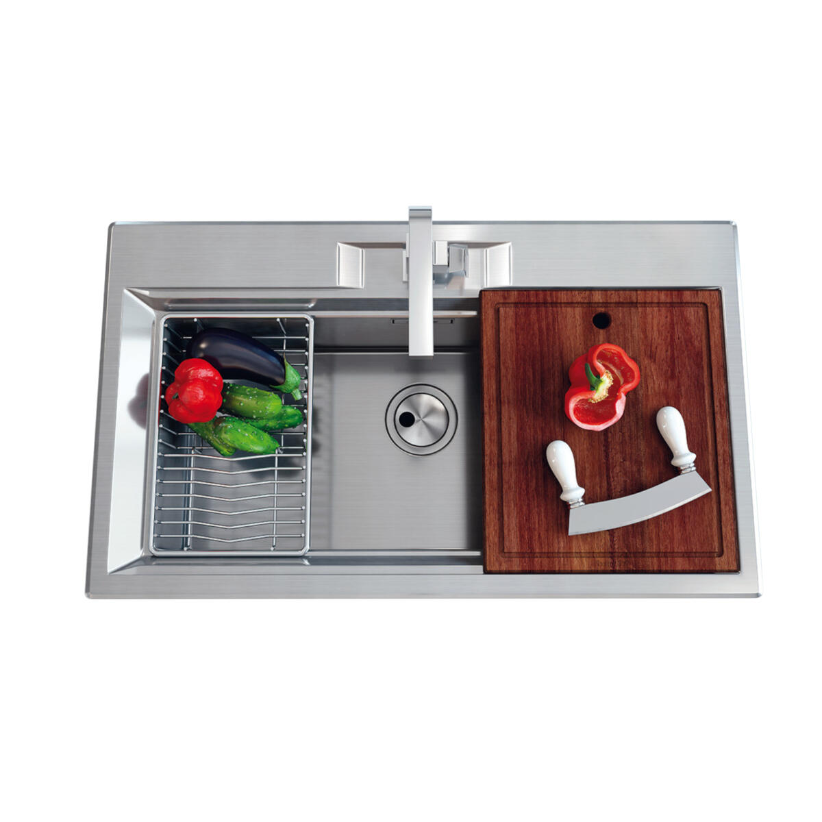 Foster 2975060 FL 86 1V STD Lavello INCASSO INOX montato su piano Rettangolare Acciaio inossidabile - immagine 3