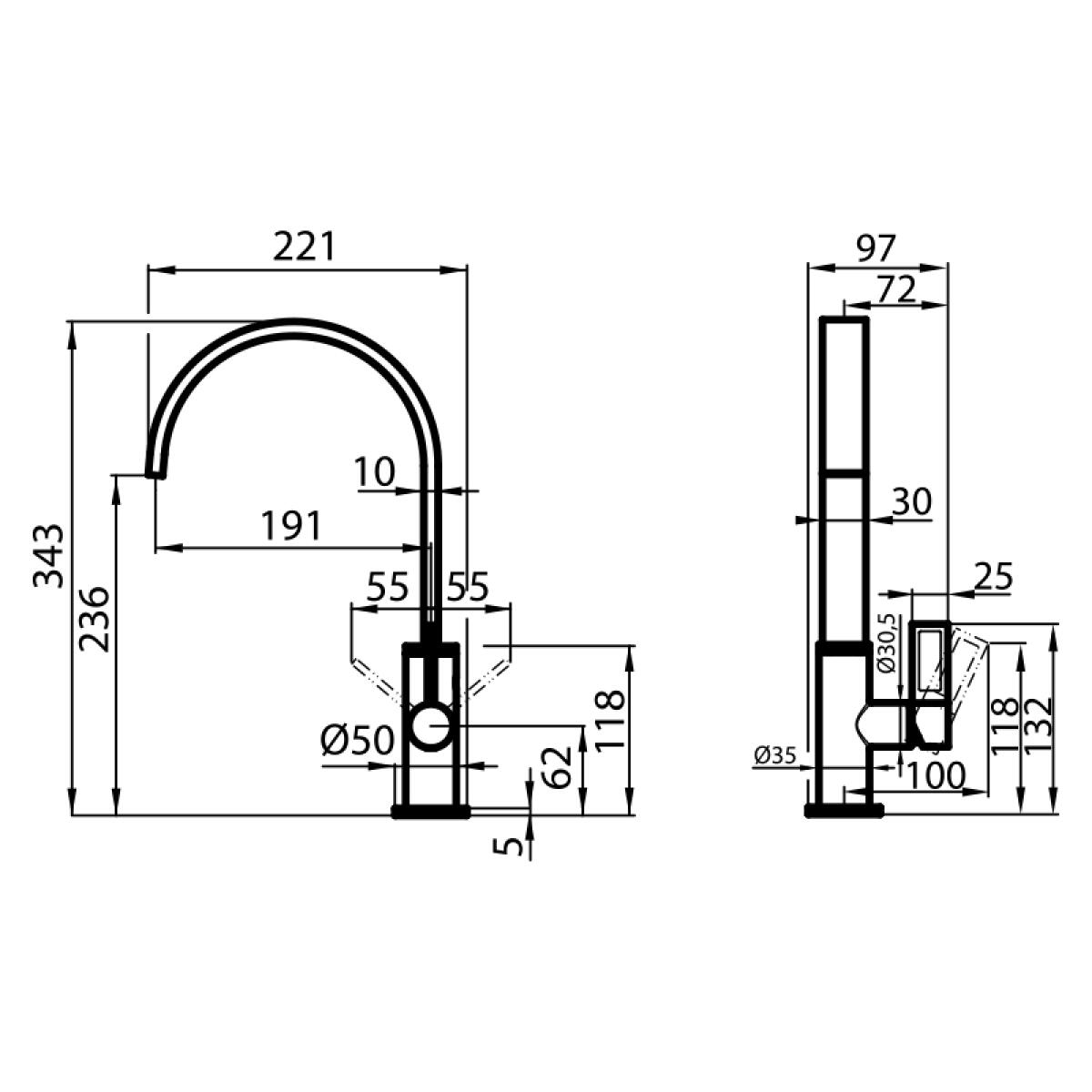 FOSTER Miscelatore 8480 001 Monocomando Finitura Cromato - immagine 2