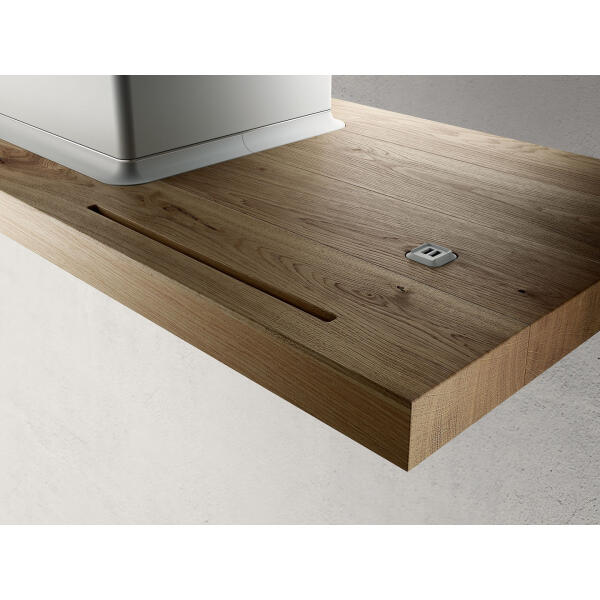 Elica PRF0148081 BIO ISLAND WH/A/120x51,5 USB ROVERE Sospeso Bianco, Legno 757m³/h A+ cappa aspirante - immagine 3