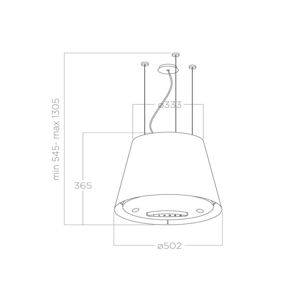 Elica Easy UX WH/F/50 Cappa aspirante a isola Bianco - immagine 3