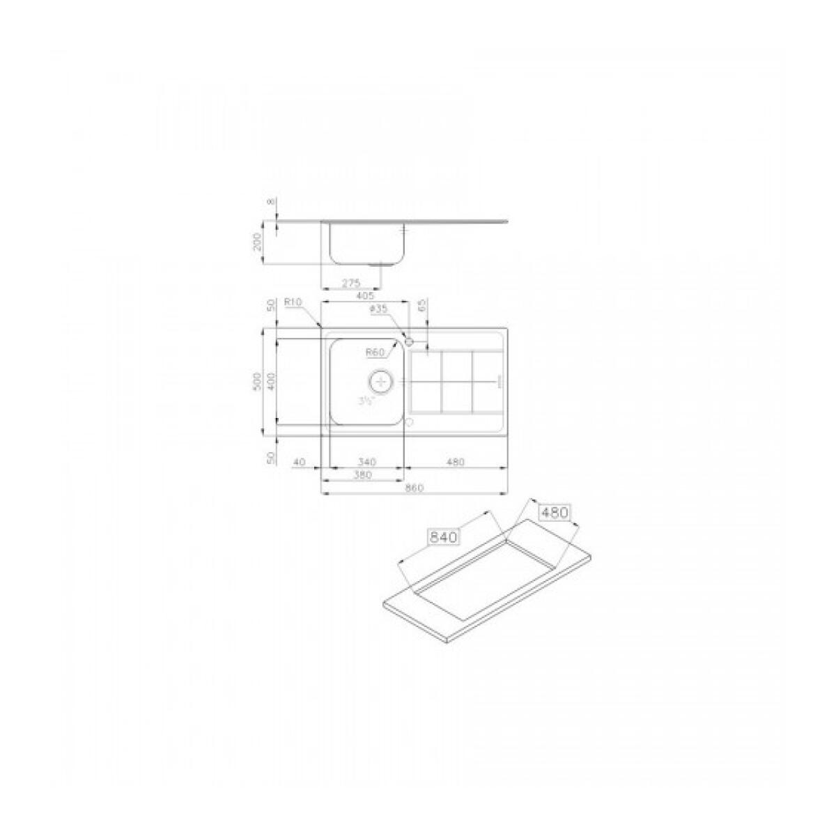 Foster 2181061 KS 1V 34 Acciaio inossidabile lavello - immagine 2