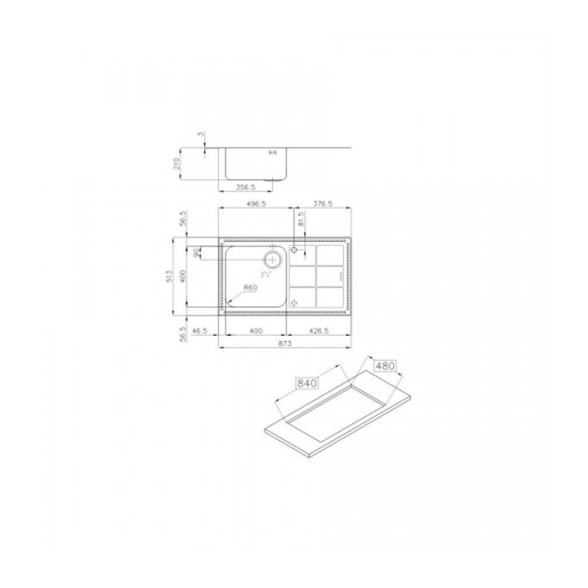 Foster 1387061 S3000 1V lavello inox semifilo - immagine 2