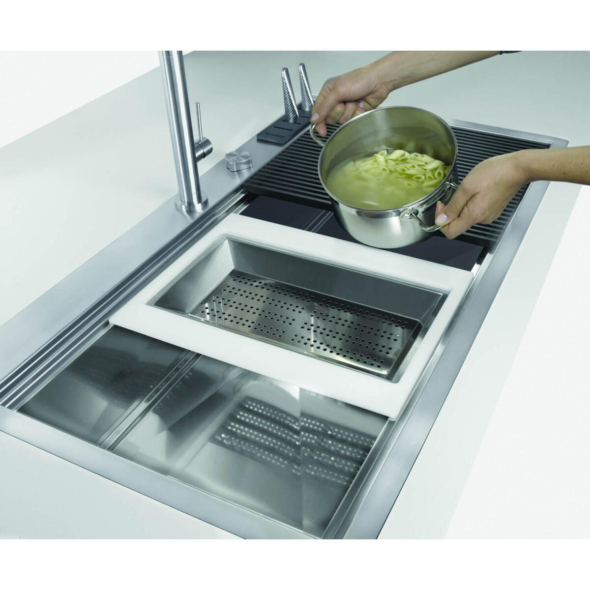 Foster 1018055 Milano Lavello per cucina con portacoltelli - immagine 4