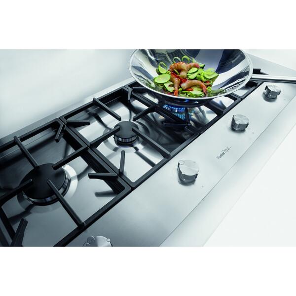 Foster 7640000 Milano Piano cottura a gas cm 108X49 - filotop acciaio spazzolato - immagine 3