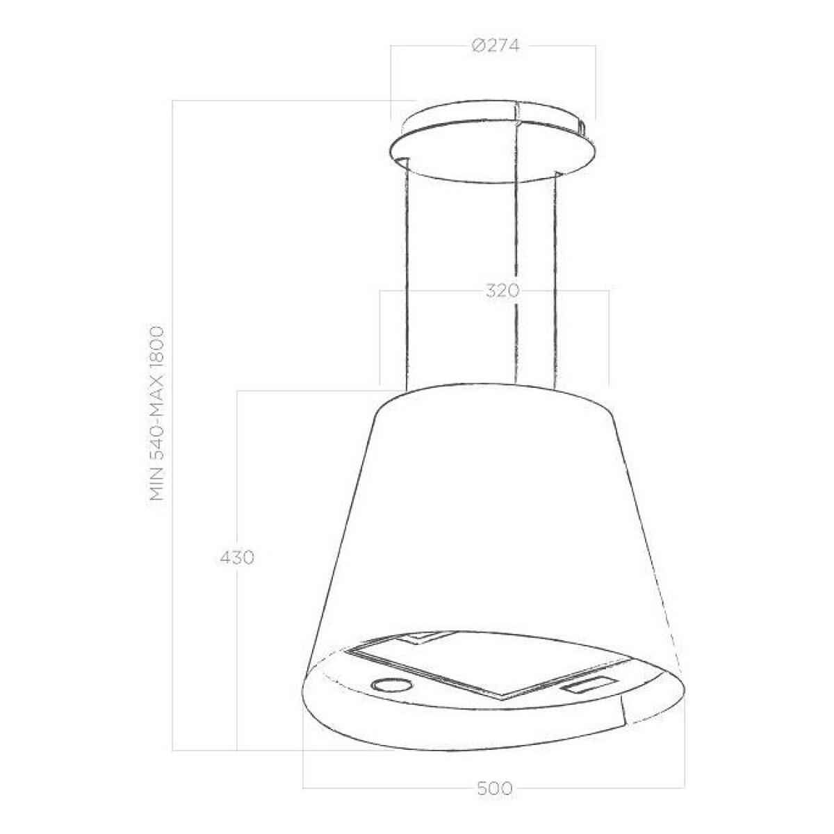 Elica JUNO URBAN ZINC/F/50 Cappa sospesa cm. 50 - zinco PRF0147730 - immagine 2