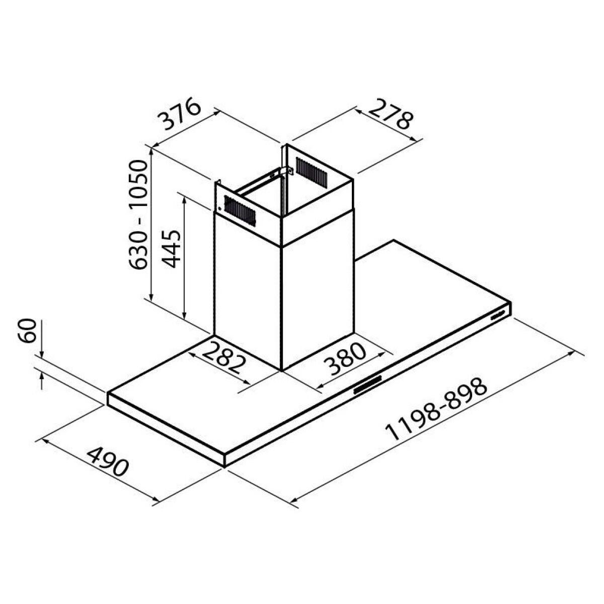 Foster 2440091 S4001 Cappa a parete cm 90 - acciaio satinato aisi 304 - immagine 2