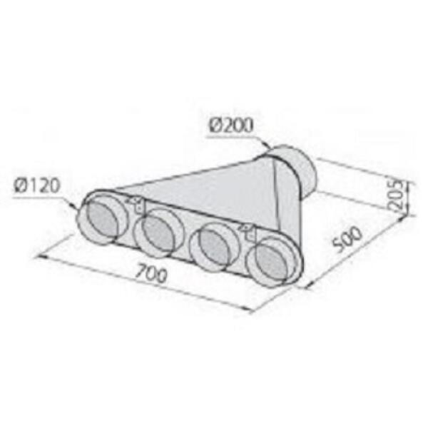 Foster 2524000 Collettore 4 uscite