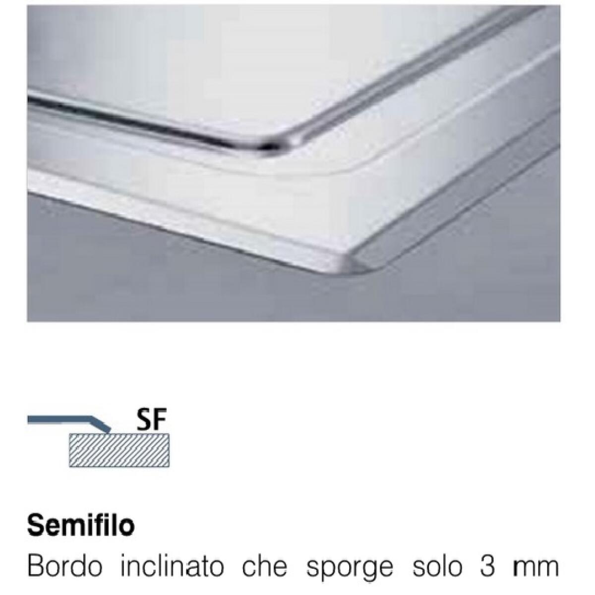 Lavello con gocciolatoio sinistro, porta, telaio e vano per lavastoviglie  1200x550mm Nofer