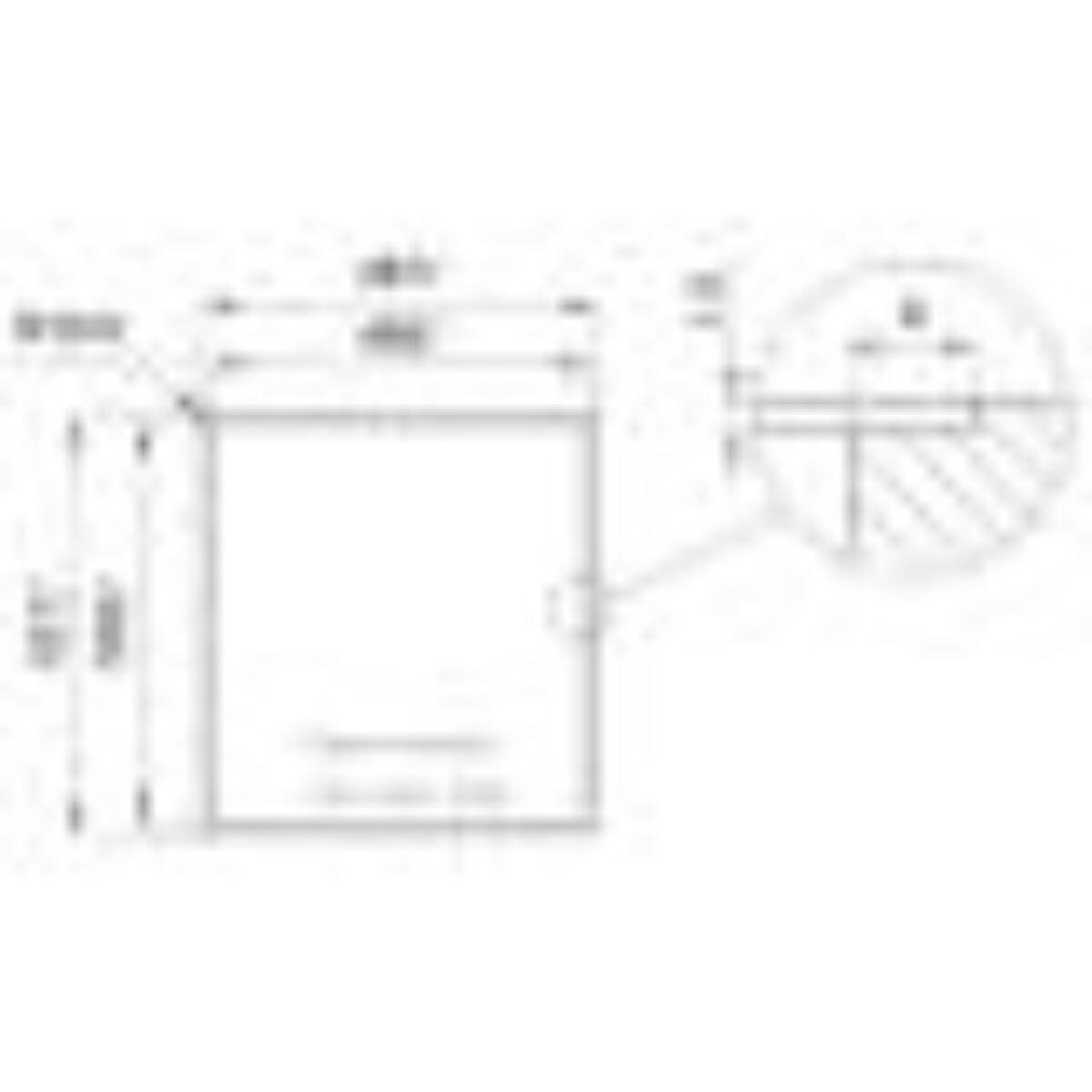 Foster 1031050 Milano Lavello filotop - cm. 52X48,6 - acciaio spazzolato 1 vasca 43,2X37,2 - immagine 4