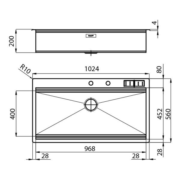 Foster 1018055 Milano Lavello per cucina con portacoltelli - immagine 5