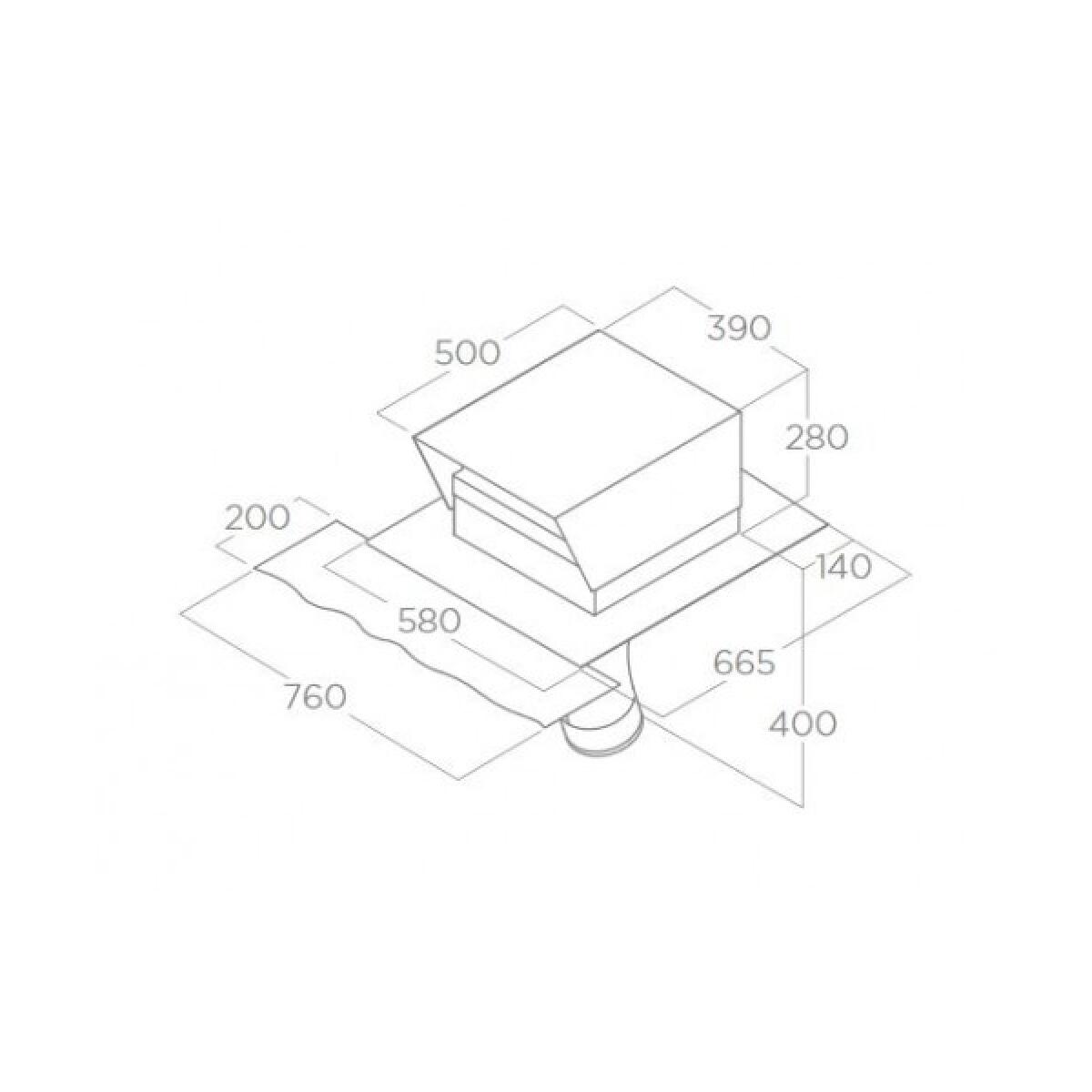 Elica KIT0147882 GME EXTERNAL INCLINED ROOF Motore Remoto per cappe HILIGHT - ILLUSION - SKYDOME - immagine 2