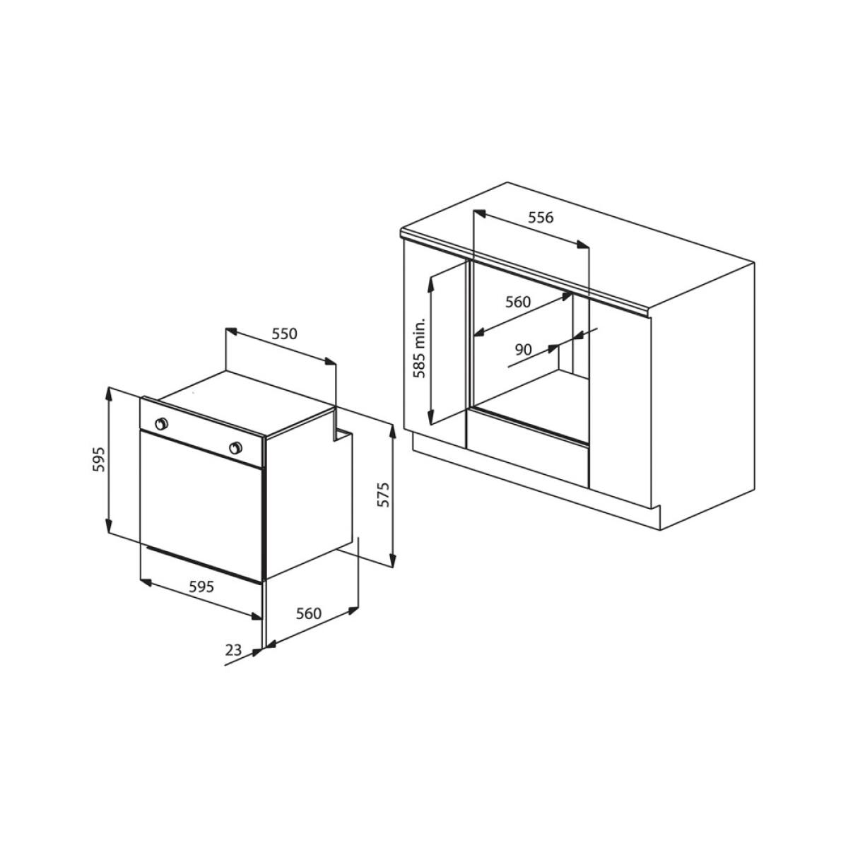 Plados FIMOD Forno elettrico MULTIFUNZIONE cm 60 VARI COLORI - immagine 2