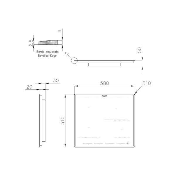 Foster 7381646 Ke Piano cottura a induzione cm 58X51 - vetroceramica NERO - immagine 3