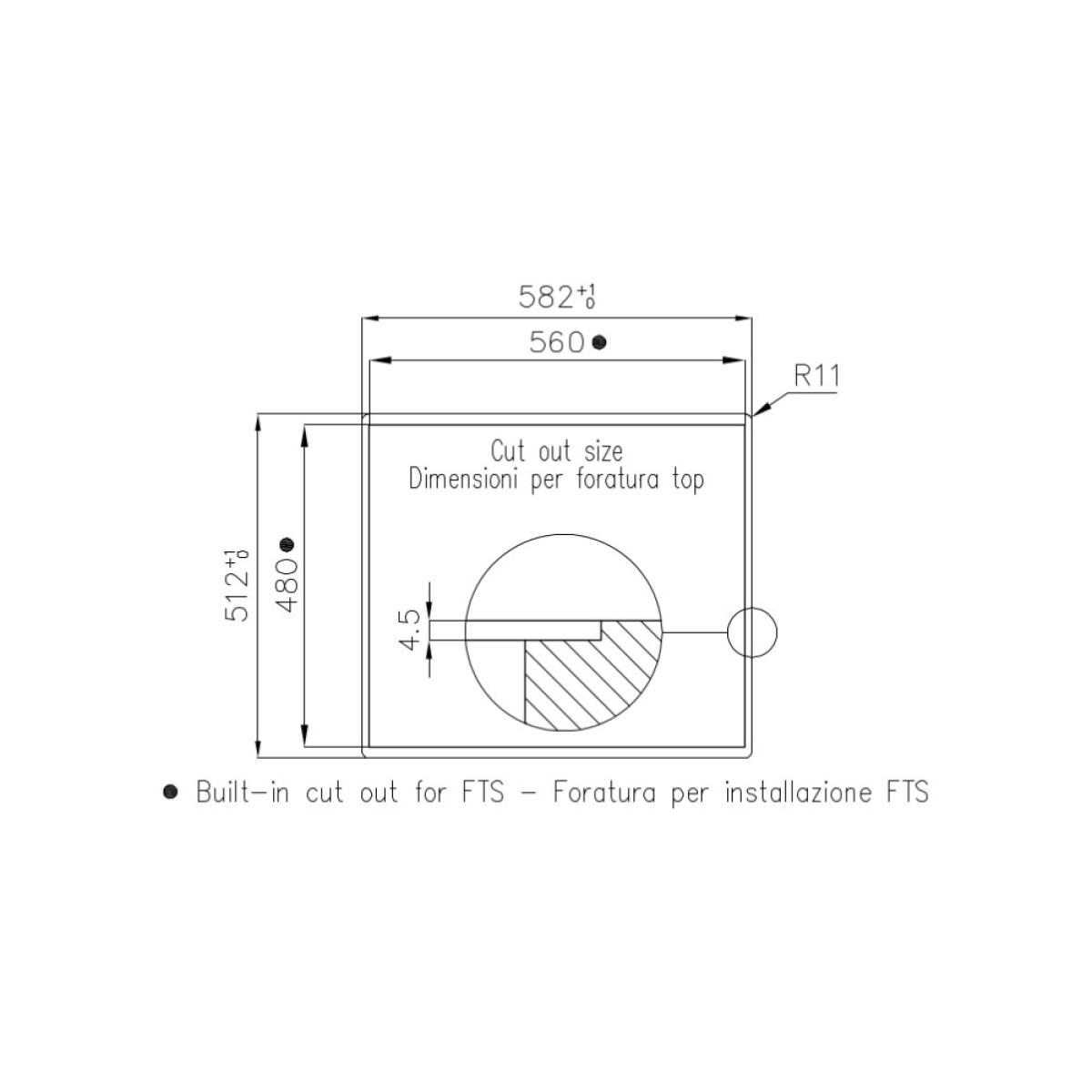 Foster 7381646 Ke Piano cottura a induzione cm 58X51 - vetroceramica NERO - immagine 2