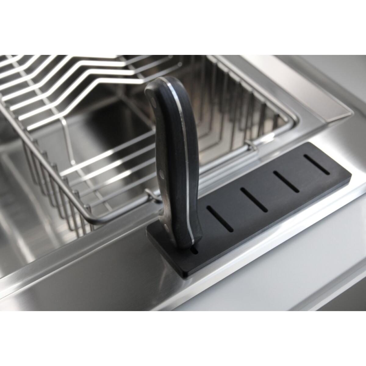Foster 4504052 Stripe Lavello semifilo 1 vasca Sx e gocciolatoio Dx cm 117 x 51 - inox spazzolato - immagine 3