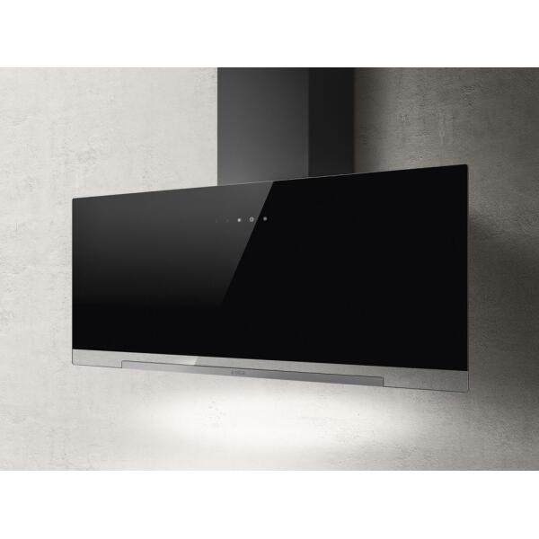 Elica Cappa APLOMB BL/A/90 parete cm. 90 - vetro nero - immagine 5