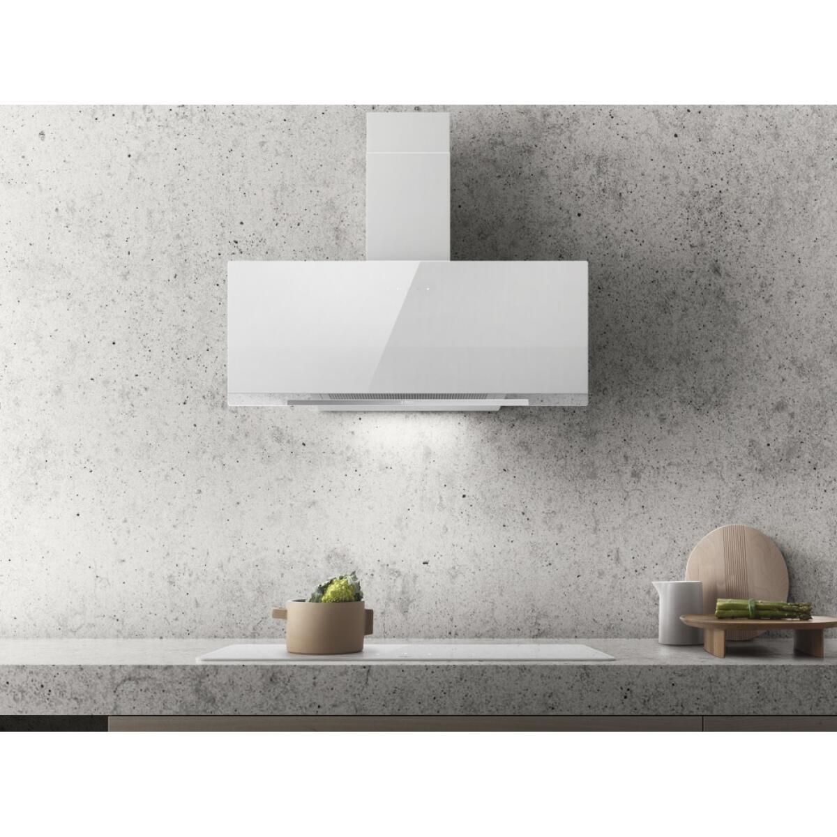 Elica Cappa APLOMB WH/A/60 parete cm. 60 - vetro bianco - immagine 3