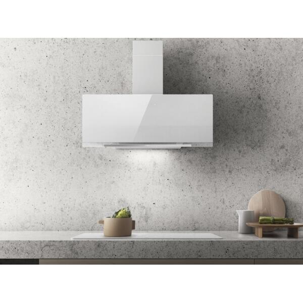 Elica Cappa APLOMB WH/A/60 parete cm. 60 - vetro bianco - immagine 3