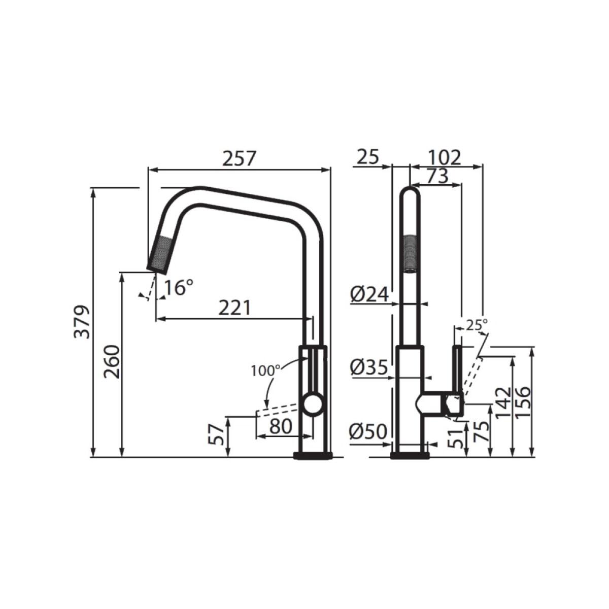 Foster 8522100 Ks Plus Miscelatore cucina con doccetta satinato - immagine 2