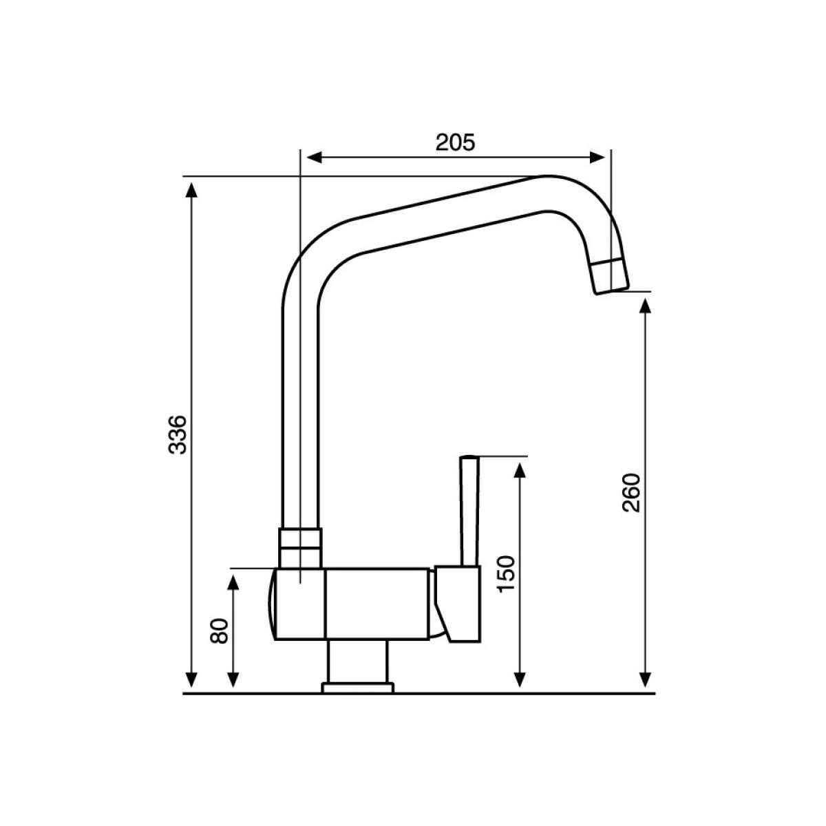 Foster 8523000 Drop Miscelatore cucina abbattibile cromo - immagine 2