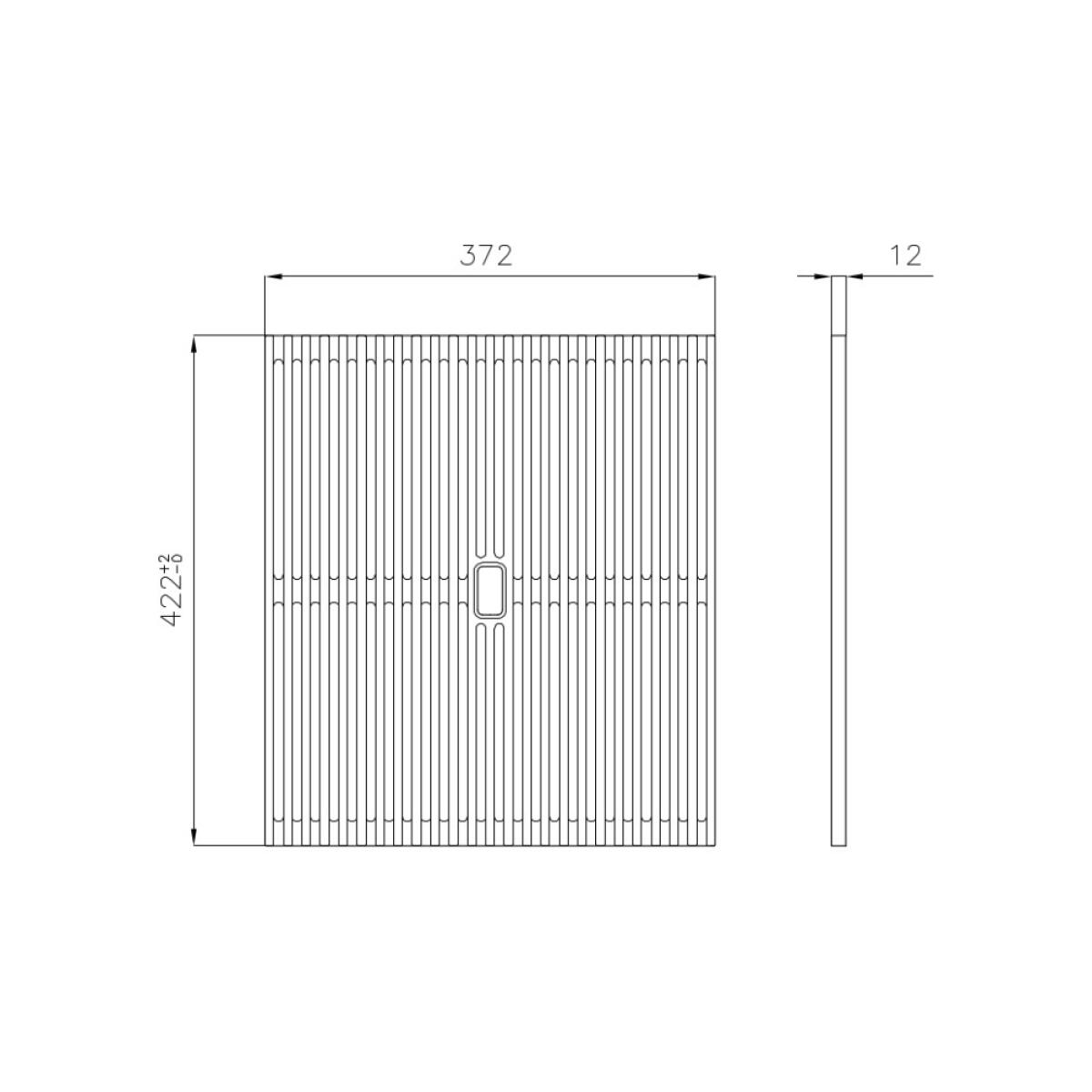 Foster 8100602 Milanello Griglia black cm 37 x 42 - immagine 2