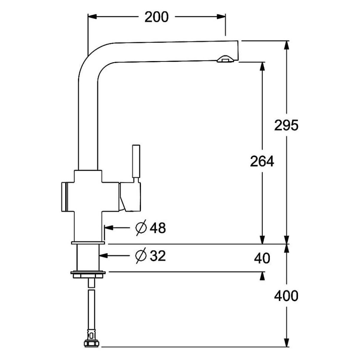 Plados SHOWERMID 40 Miscelatore cucina cromo - immagine 2