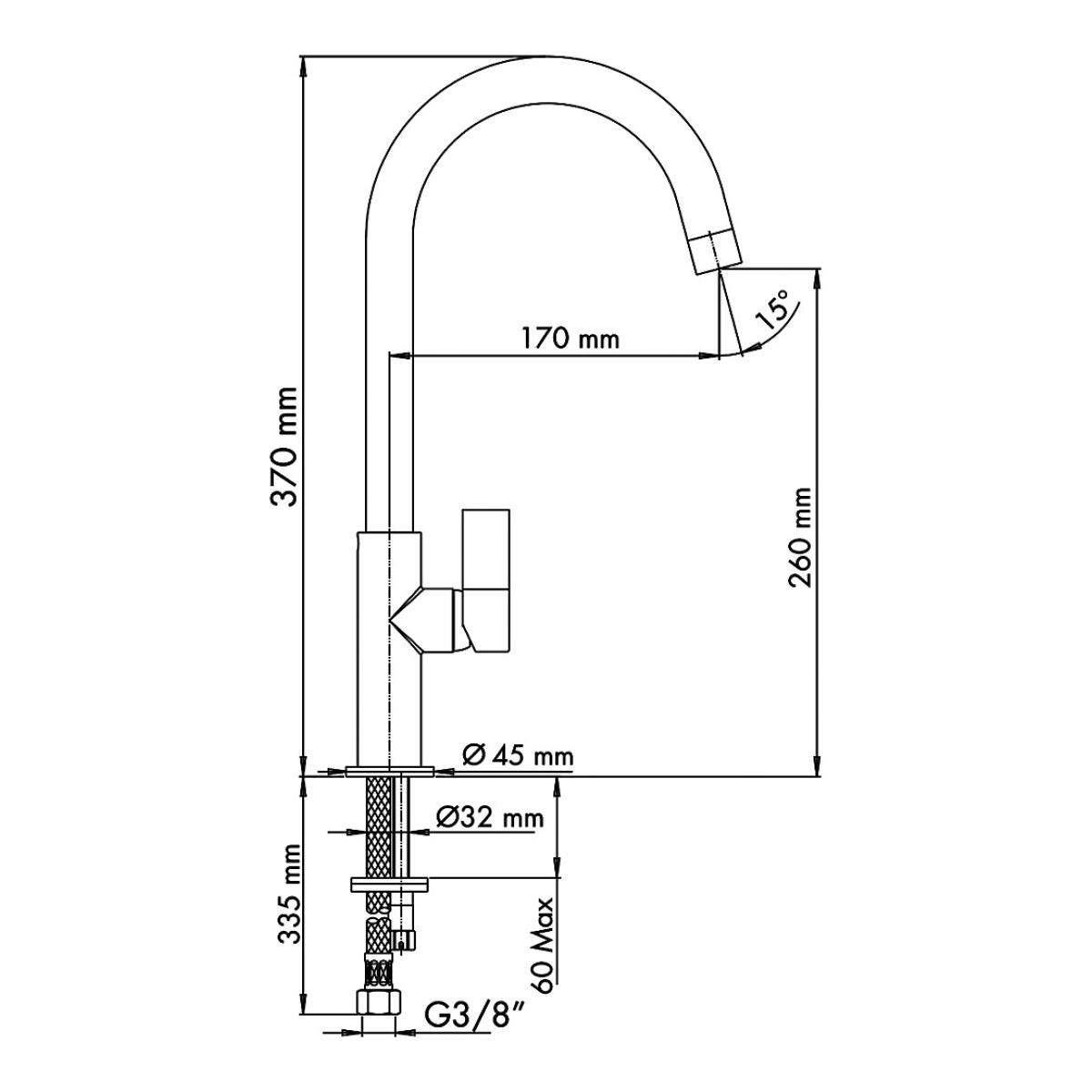 Plados SLIMFIX Elegant Miscelatore cucina VARI COLORI - immagine 3