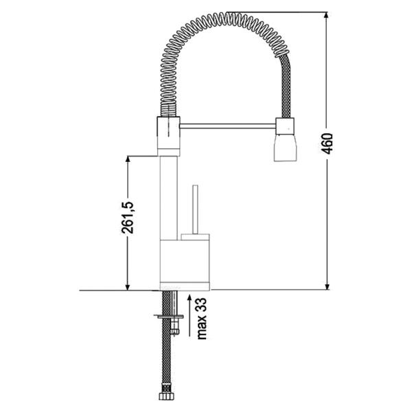 Plados SPRINGP40 40 CROMATO Miscelatore cucina - immagine 3