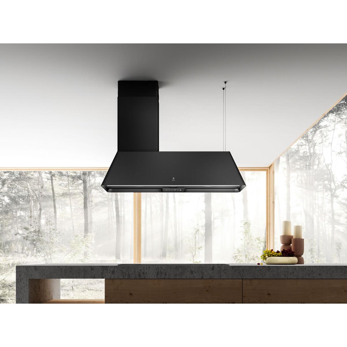 CAPPA ISOLA IKONA MAXXI PURE INOX O NERA CON PURIFICATORE D'ARIA - immagine 3