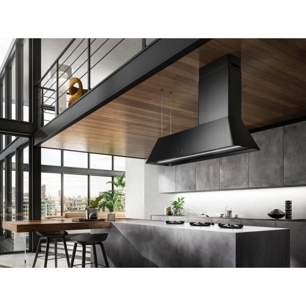 CAPPA ISOLA IKONA MAXXI PURE INOX O NERA CON PURIFICATORE D'ARIA - immagine 4