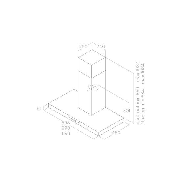 ELICA CAPPA SPOT PLUS PRF0100242A A PARETE CM 120 ACCIAIO INOX - immagine 4