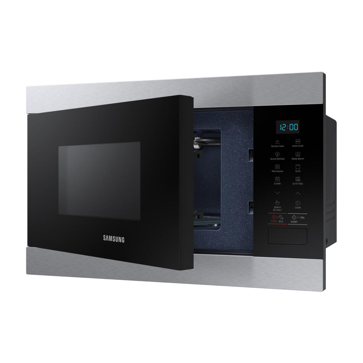 SAMSUNG MG22M8274CT MICROONDE DA INCASSO CON GRILL 22 L 1300 W NERO, INOX - immagine 2
