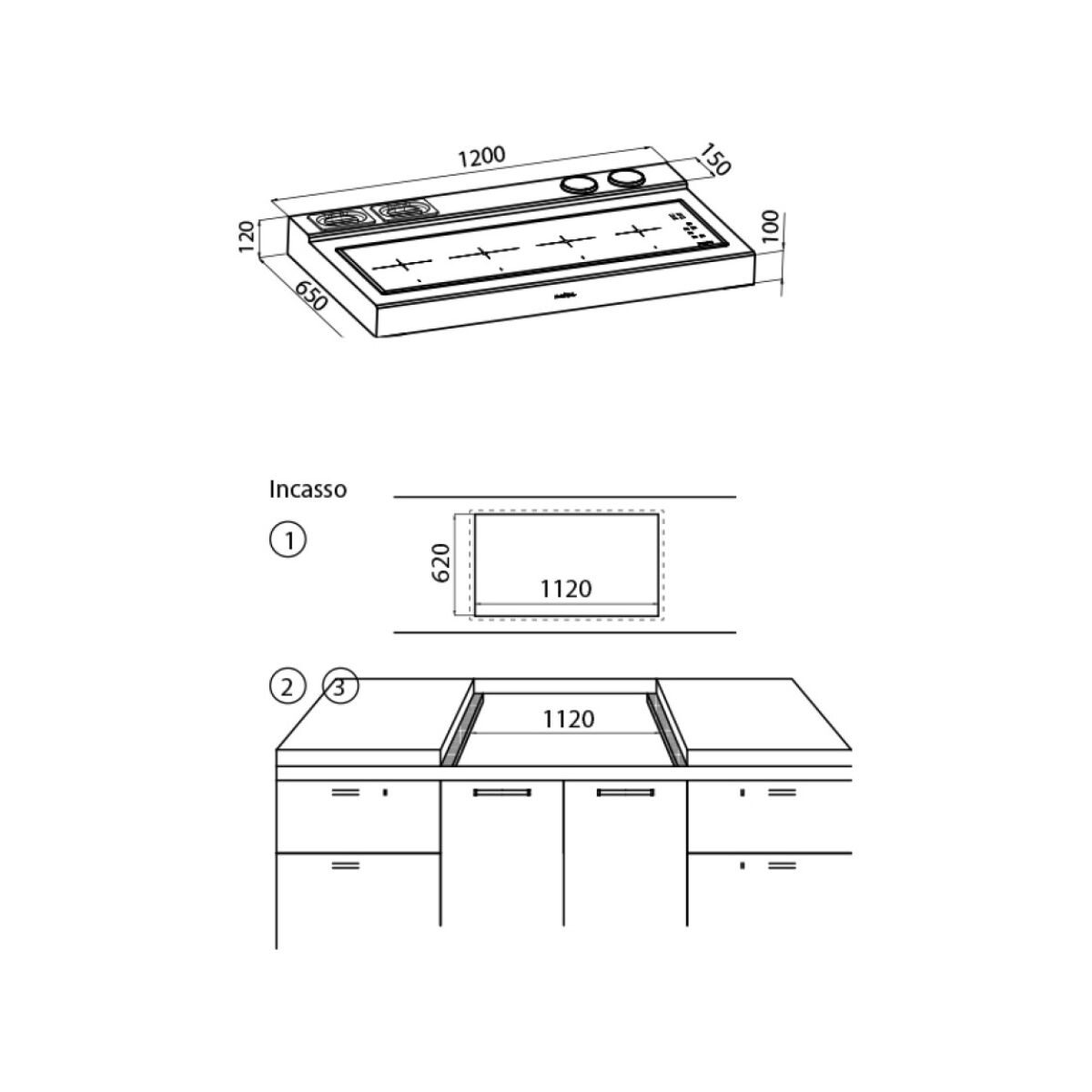 Foster 3165000 Rangetop Induction Blocco Cottura 120 - immagine 3