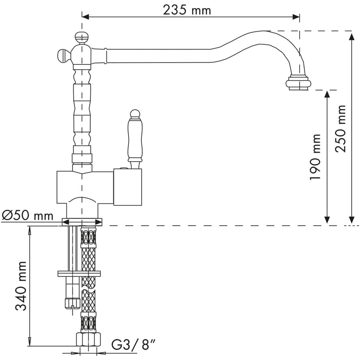 Plados Miscelatore MIXOLD BIANCO LATTE 58 lavello Cucina monocomando - immagine 2