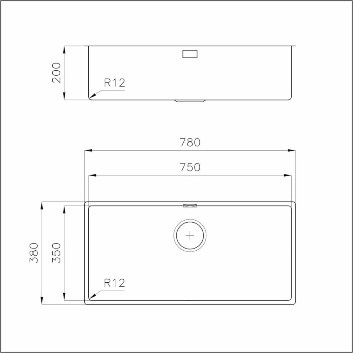 Foster 3137850 Lavello 1 vasca sottotop 78 x 38 inox spazzolato - immagine 3