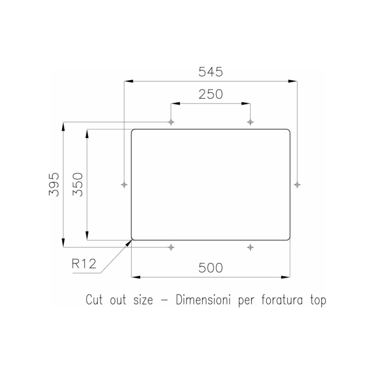 Foster 3135850 Lavello 1 vasca sottotop 53 x 38 inox spazzolato - immagine 2