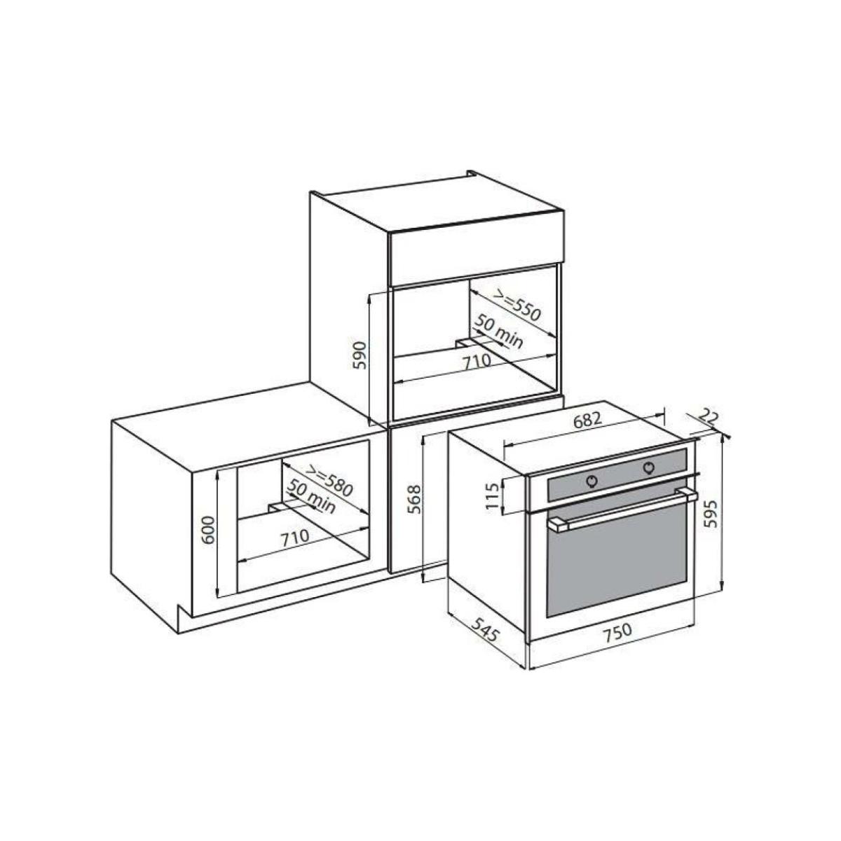 Foster 7137000 Ke 75 Forno elettrico multifunzione cm 75 inox satinato vetro nero - immagine 2