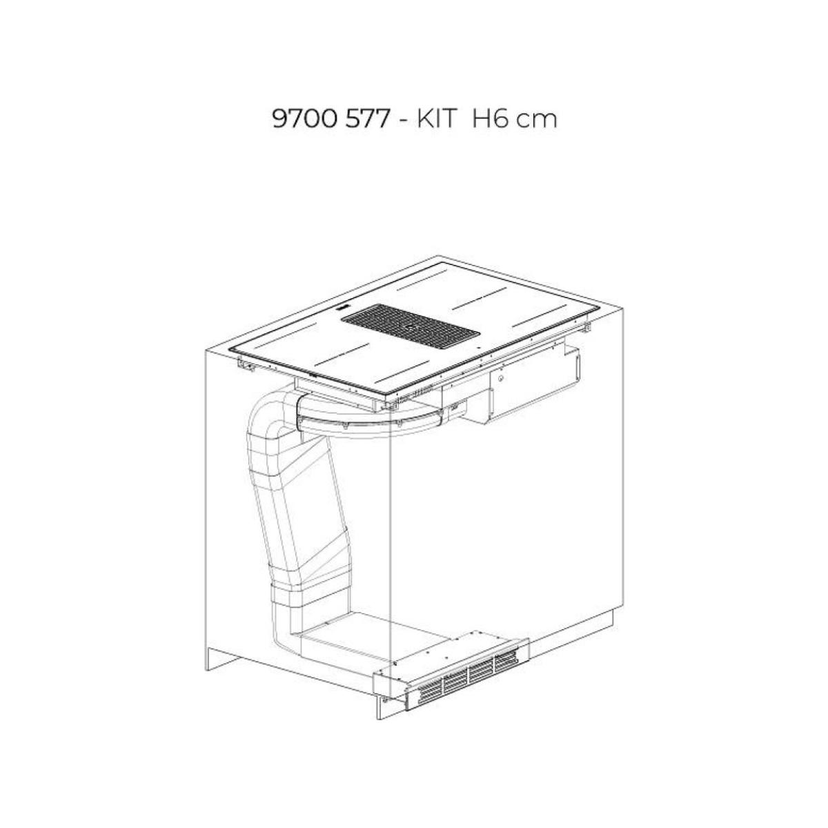 Foster 7392246 Arya Piano cottura a induzione cm 82 con cappa integrata vetroceramica nero - immagine 3