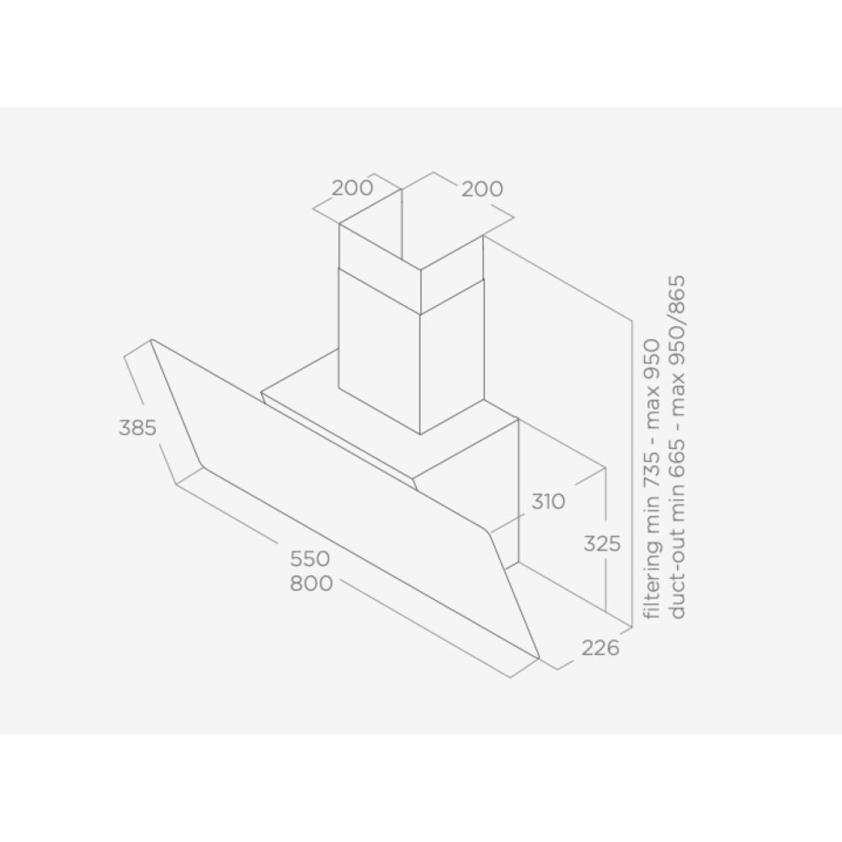 Elica JUST DRY BL/A/55 PRF0193729 Cappa a parete cm. 55 NO DRIP - immagine 2