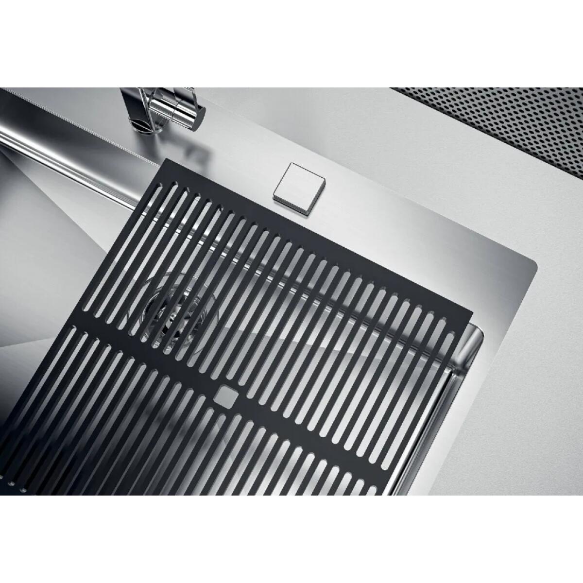 Foster 1735050 Quadra R12 Lavello 1 vasca sopratop - filotop 54 x 52 cm piletta automatica inox - immagine 6