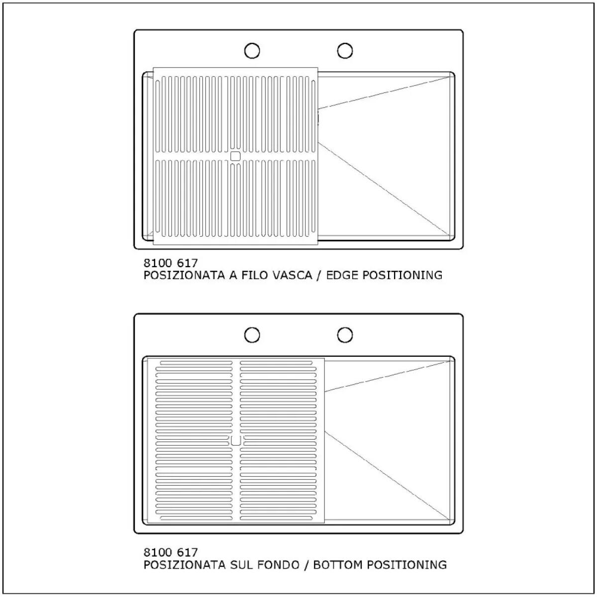 Foster 1737050 Quadra R12 Lavello 1 vasca sopratop - filotop 78 x 52 cm piletta automatica inox - immagine 5