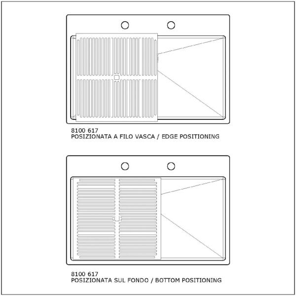 Foster 1737050 Quadra R12 Lavello 1 vasca sopratop - filotop 78 x 52 cm piletta automatica inox - immagine 5