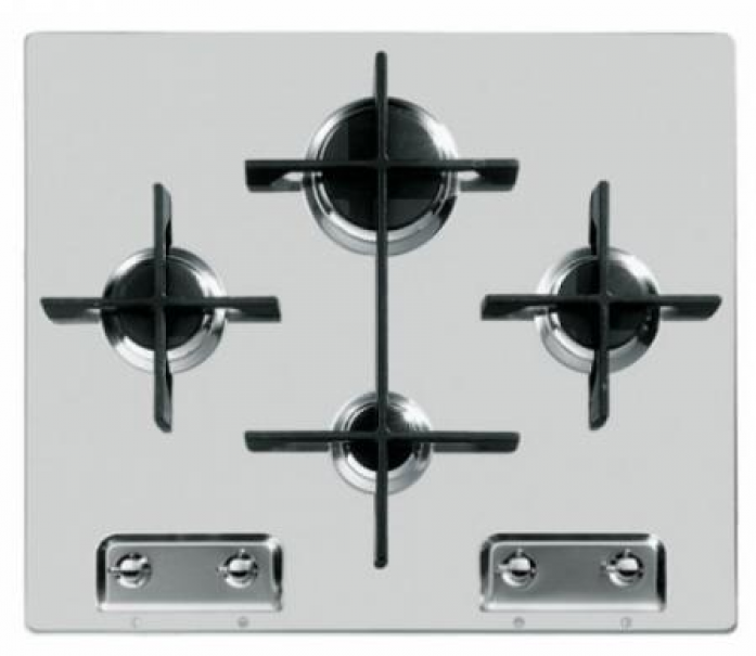 Foster 7066442 Veronika Piano Cottura, INOX Argento MICROFOSTER RUVIDO 60x50x4 cm