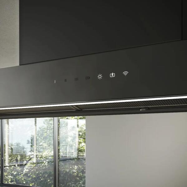 Elica HAIKU DRY ISLAND BLRO/A/120x32 Cappa isola cm 120 nero effetto ruvido - immagine 6