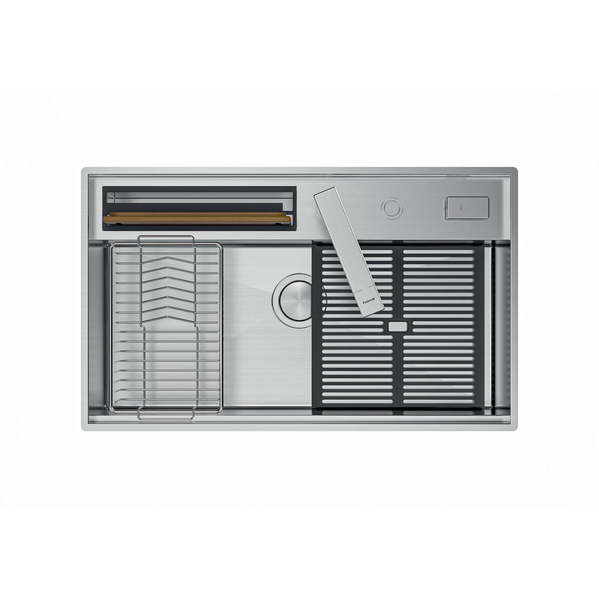 Foster 3780000 Galante Lavello 1 vasca sottotop 86 x 52 con canalino inox - immagine 5