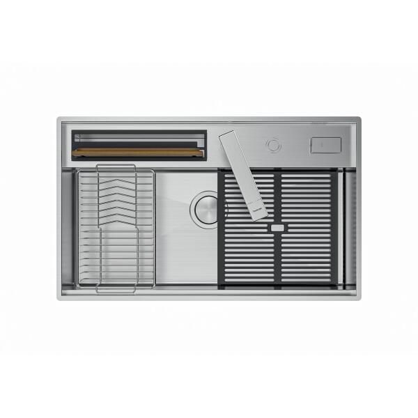Foster 3780000 Galante Lavello 1 vasca sottotop 86 x 52 con canalino inox - immagine 5