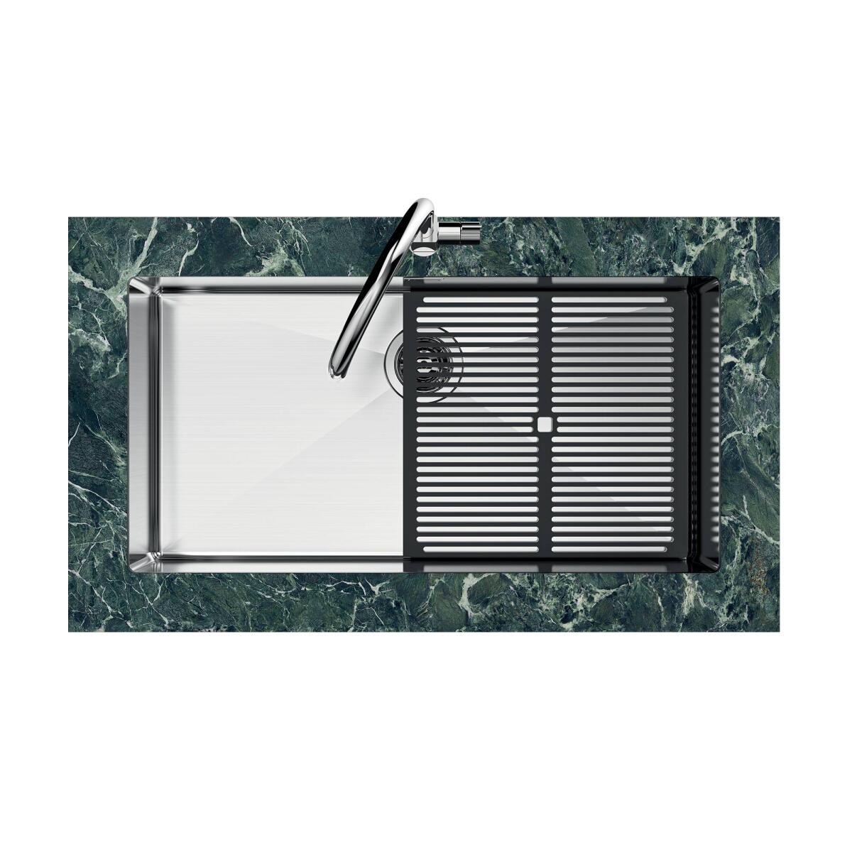Foster 1718050 Quadra R12 Lavello 1 vasca sottotop 84 x 44 cm inox - immagine 3